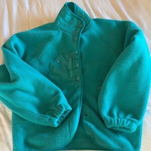 Zenana Outfitters Teal Fleece Jacket